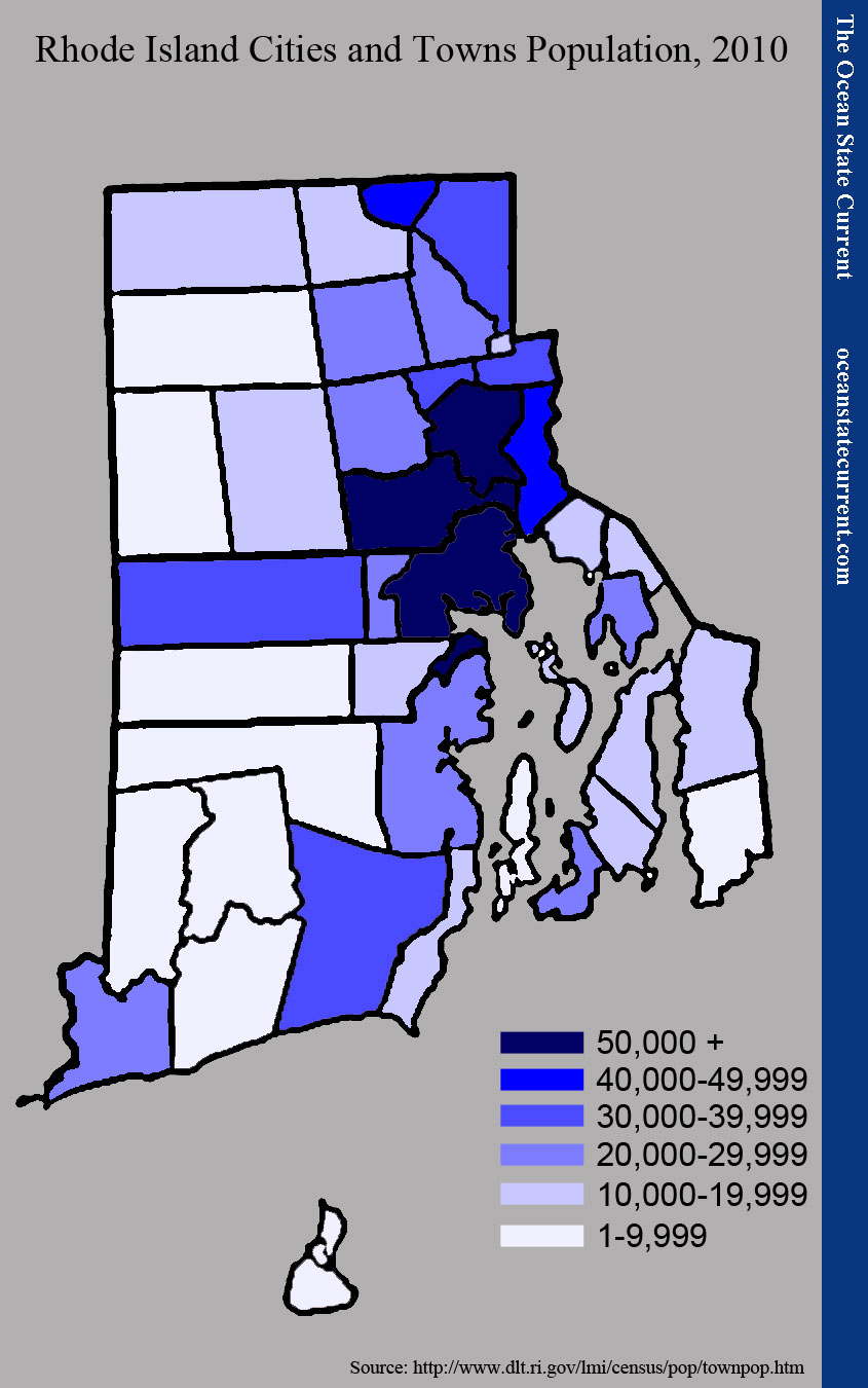 Rhode Island Cities and Towns Population, 2010