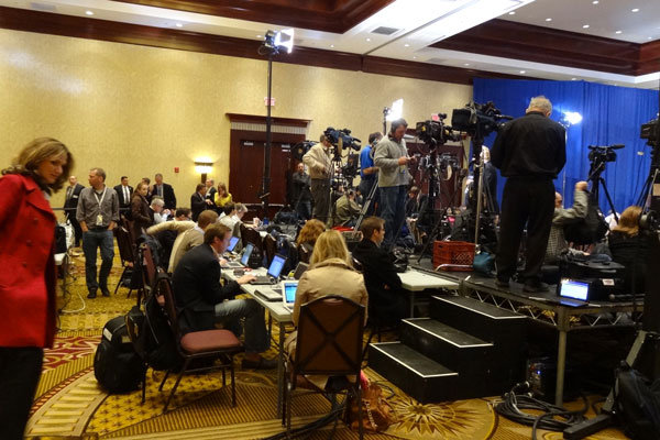Media at RI Romney Town Hall in April