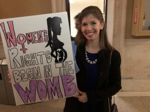 Overwhelming crowd protests bill to remove restrictions on abortions at Rhode Island State House.