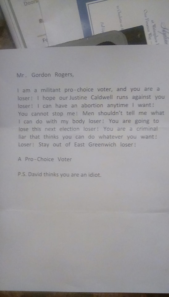 Gordon Rogers Hate Letter