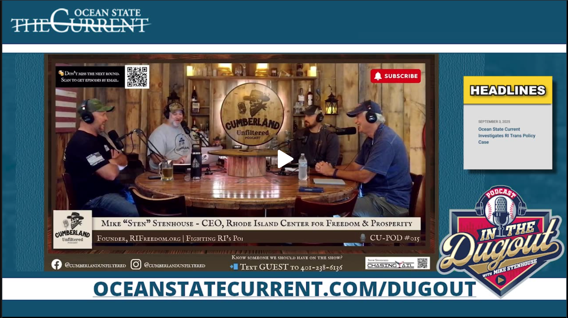 Mike "Sten" Stenhouse joins the tavern table for a raw conversation about corruption, courage, and why Rhode Island is one of the hardest states to change — or save. A former MLB outfielder, Harvard baseball legend, and now the CEO of the Rhode Island Center for Freedom & Prosperity, Sten takes us from the batter’s box to the statehouse—and exposes what really runs this place.