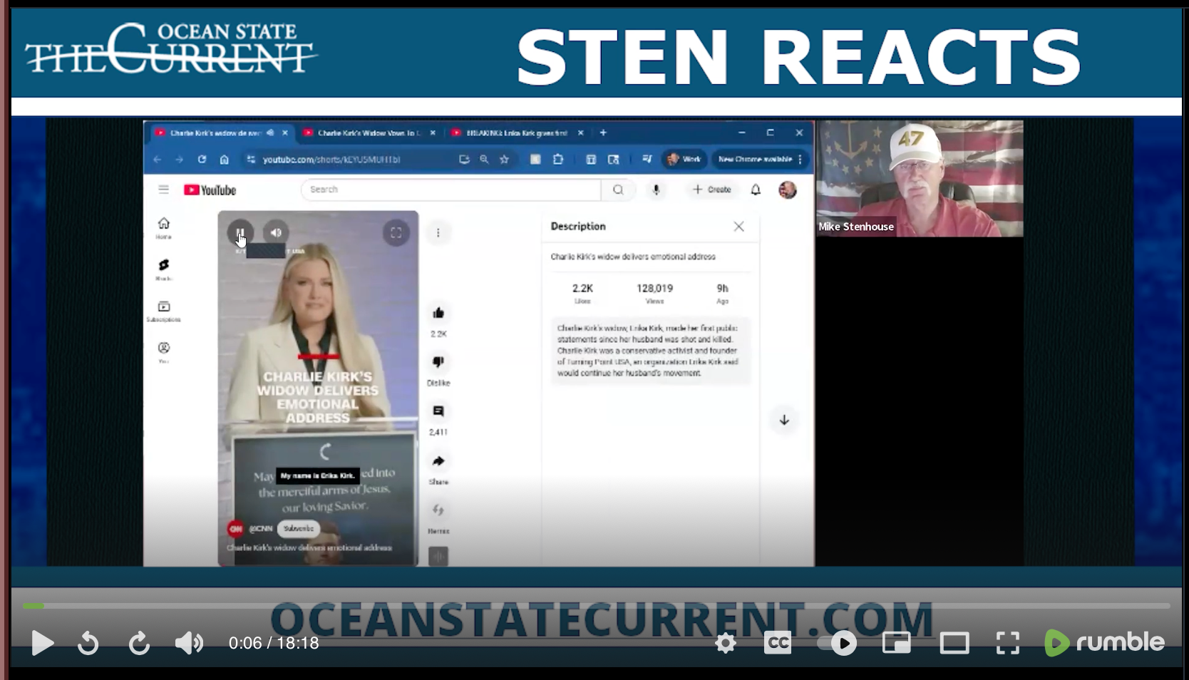 In this powerful episode, Sten delivers a heartfelt reaction to Erika Kirk’s deeply emotional speech following an unthinkable tragedy. Her husband, conservative activist Charlie Kirk, was gunned down while speaking at a university event in Utah — a shocking act of political violence that has sent ripples across the nation. In her tearful address, Erika calls on supporters to carry Charlie’s movement forward, refusing to let his vision die with him. Sten walks viewers through Erika’s moving words and how America is grappling with the grief, outrage, and fierce debate now surrounding free speech and political violence.