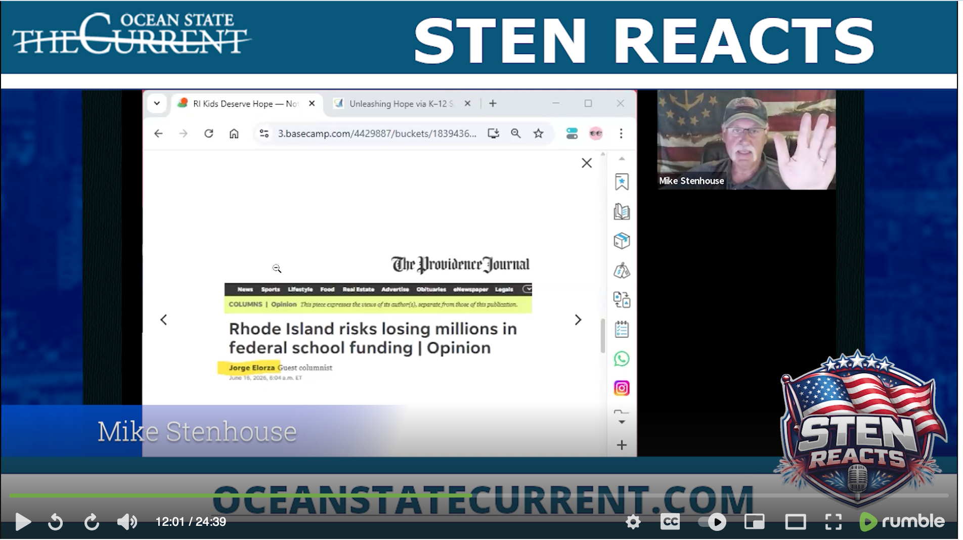 Union bosses just rammed through H7163 to sabotage school choice and steal power from Governor McKee. In this explosive new Sten Reacts, Mike Stenhouse breaks down how this bill blocks $86 million+ in federal scholarships for Rhode Island’s disadvantaged kids while sending our tax dollars to other states. Will McKee show courage and veto it? Watch now and demand action for Ocean State families!