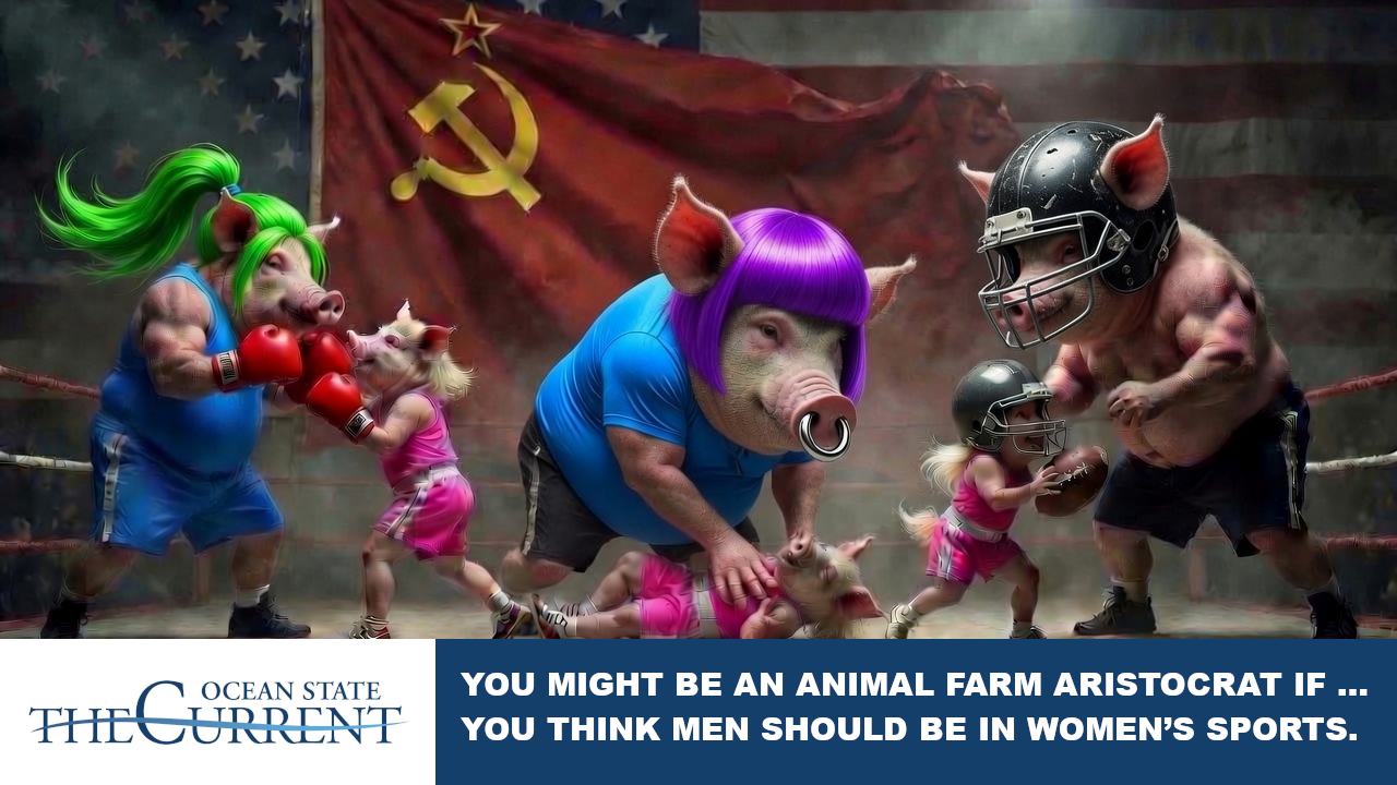 YOU MIGHT BE AN ANIMAL FARM ARISTOCRAT IF …YOU THINK MEN SHOULD BE IN WOMEN’S SPORTS.